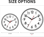 AKCISOT Wall Clock 10 Inch Silent Non-Ticking Modern Clocks Battery Operated - Image 2