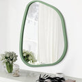 Asymmetrical Mirror for Wall Irregular Accent Wood Frame Modern Unique Wall by HLFMVWE
