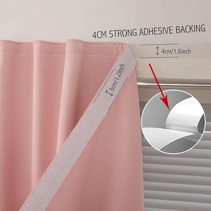 Self Adhesive Blackout Curtains- Stick on Curtains Shades Window Blinds - Image 8