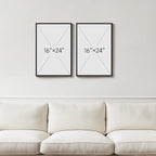 Framed Neutral Abstract Wall Art Set of 2, Modern Black Beige Brown Canvas - Image 3