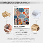 Yayoi Kusama Framed Wall Art 8x10in Vintage Japanese Painting Posters Tokyo - Image 2