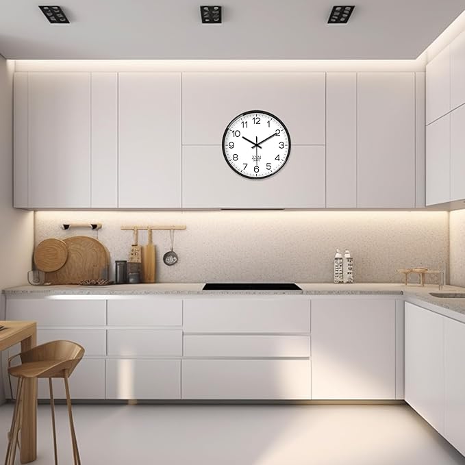 XNM 8 Inch Small White Classic Wall Clock - Image 3