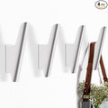 Wood Wall Hooks 4 Pack Coat Hooks Wall Mount White Wooden Hooks by FCOWK