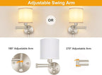 Plug in Wall Sconces with Remote Control, Dimming & Adjustable Colors - Image 6