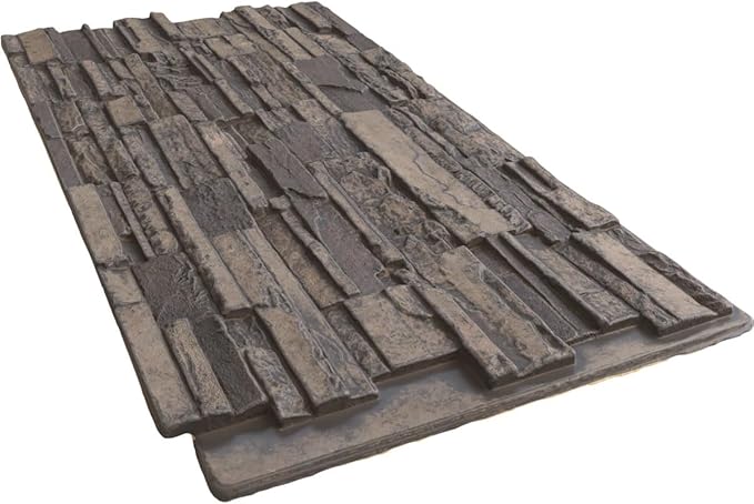 EverStone Cascade Faux Stone Panel, 48 5/8"W x 24 3/4"H x 1 1/4"D, Cascade - Image 6
