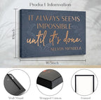 HoneyKICK Nelson Mandela Inspirational Quote Canvas Wall Art - Image 2