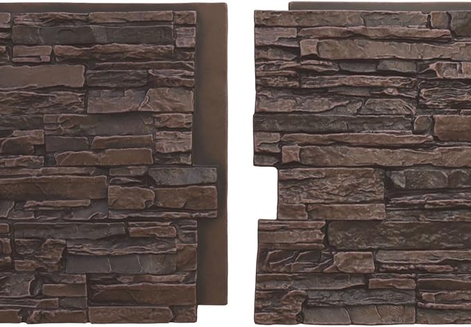 EverStone Canyon Ridge Faux Stone Panel, 45 3/4"W x 24 1/2"H x 1 1/4"D - Image 8
