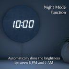Minimalist LED Digital Wall Clock – USB Powered | Beige Lenin Style | 12/24 Hour - Image 5