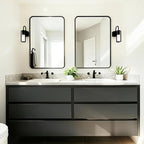 USHOWER 2-Pack Black Bathroom Mirrors - Image 8
