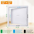TICONN Access Panel for Drywall, 12 x 12 Inch ABS Plastic Wall Hole Cover - Image 2