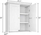 ChooChoo Bathroom Wall Cabinet, Over The Toilet Space Saver Storage Cabinet - Image 3