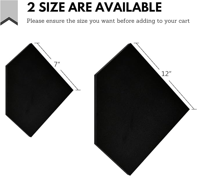 WELLAND 7-Inch Black Floating Corner Shelves Set of 2, Wall Mounted Storage - Image 3