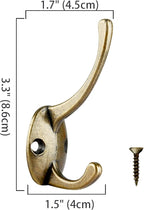 IBosins 32 Pack Antique Brass Coat Hooks Wall Mounted - Image 3