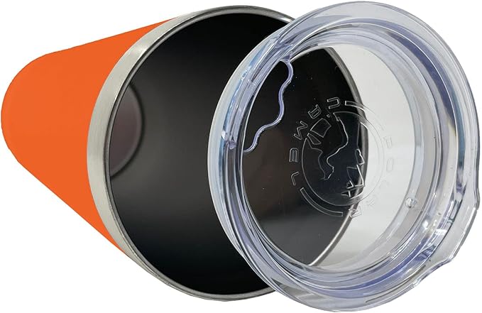 LaserGram 22oz Vacuum Insulated Skinny Tumbler, Jet Airplane, Personalized Engraving Included (Orange)