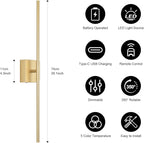 Battery Operated Wall Sconce Set of Two - Image 4