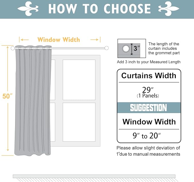 ChrisDowa Small Window Curtains 50 inches Long - Image 5