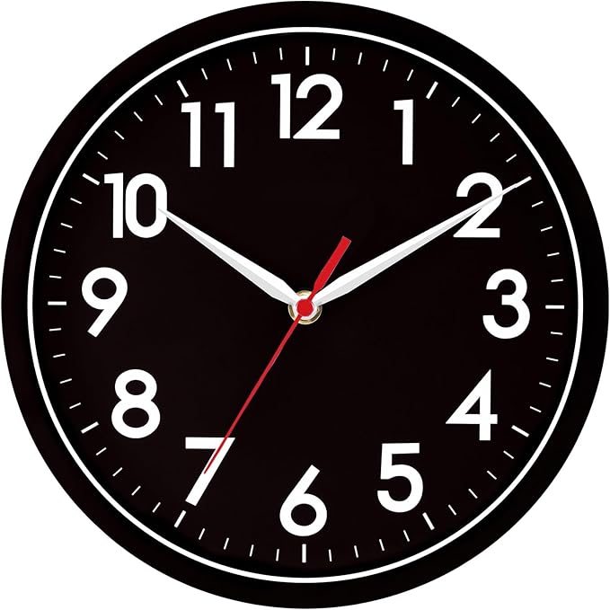 AKCISOT Wall Clock 8 Inch Silent Non-Ticking Modern Clocks Battery Operated - Image 9