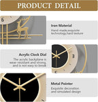 Modern Wall Clock for Living Room, Large Gold Decorative Wall Clock - Image 4