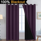 Yakamok 100% Blackout Curtains 84 Inches Long, 2 Thick Layers Heat and Full - Image 2