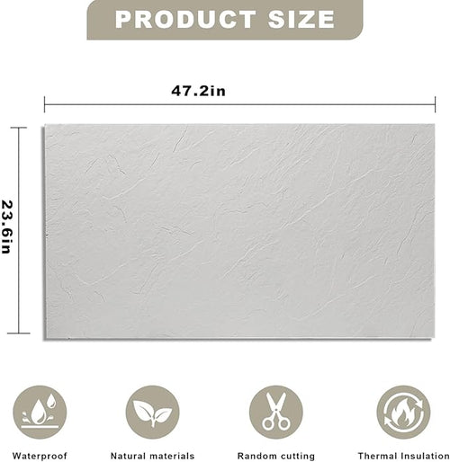 3D Wall Panels - 4PCS 47.2"x23.6" Faux Stone Wall Covering - MCM Modified Clay - Image 2