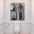 Funny Bathroom Decor Wall Art Set of 4, Dumb & Dumber Comedy Movie Posters - Image 2