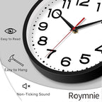 Roymnie Wall Clock Silent Non-Ticking Modern Clock Battery Operated 18 Inch - Image 7