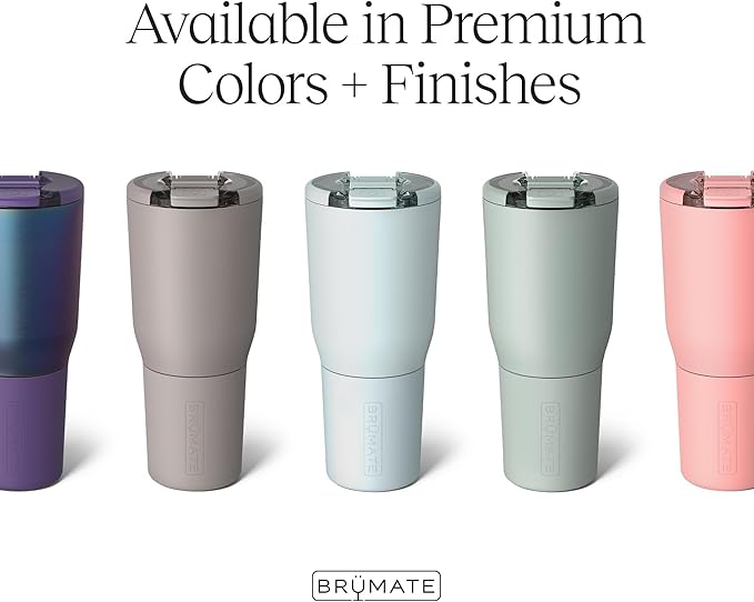 BrüMate Nav 35oz 100% Leak Proof Insulated Travel Tumbler with Magnetic BevLock™ Lid - Double Wall Cup-Holder Friendly Stainless Steel Mug (Blue Agave)