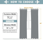ChrisDowa Blackout Curtains 80 Inches Long 2 Panels Set - Image 5
