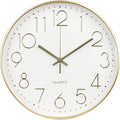 Wall Clock 12 Inch Non-Ticking Silent Modern Simple Style Round Decor Clock by BAKBRAND