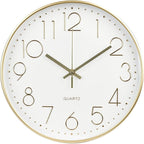 Wall Clock 10 Inch Non-Ticking Silent Modern Simple Style Round Decor Clock by BAKBRAND
