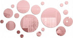 Shappy 32 Pcs Acrylic Mirror Wall Stickers Removable Round Wall Decal Circle by Shappy