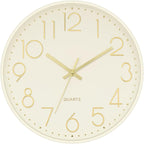 Foxtop Modern Wall Clock Silent Non Ticking Battery Operated Quartz Round Wall by Foxtop