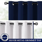 Yakamok 100% Blackout Curtain Panels 63 inches Cold and Light Blocking Drapes - Image 2