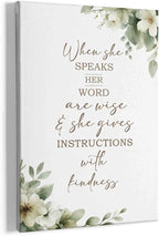 HIWX Christian Wall Decor, Sage Green Botanical Bible Verses Framed Canvas by HIWX