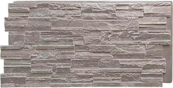 EverStone Cascade Faux Stone Panel, 48 5/8"W x 24 3/4"H x 1 1/4"D by EkenaMillwork