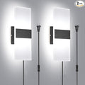 TRLIFE Wall Sconce Plug in, Modern Wall Sconces 12W LED Wall Sconce 6000K Cool by TRLIFE