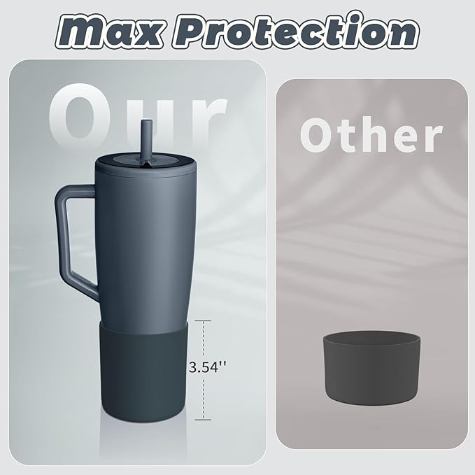Tall Silicone Boot Compatible with Brumate Era 40 oz 30 oz Tumbler with Handle, Protective Anti-Slip & Anti-Scratches Cover Bumper Accessories