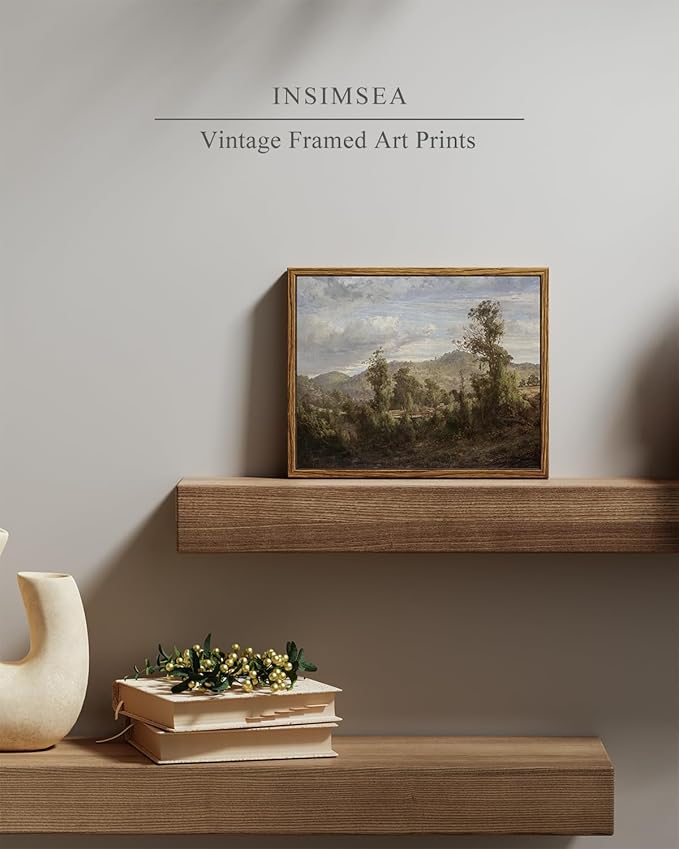 InSimSea Framed Canvas Wall Art Vintage Decor, Home Decor Vintage Landscape Oil - Image 2