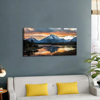 Sunset Mountain Wall Art for Living Room Nature Grand Teton Landscape Canvas - Image 7