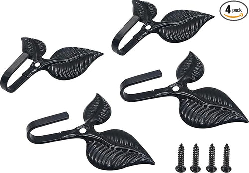 4pcs Iron Leaf Wall Hooks by Unknown