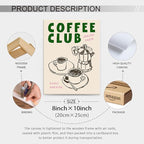 Framed Canvas Wall Art Posters Kitchen Coffee Club Print Vintage Coffee Artwork - Image 2
