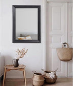 AAZZKANG Black Mirrors for Wall Rectangle Wood Framed Large 28"x20" Decorative - Image 5