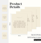 Locomiss Beige Christian Wall Art Decor Posters, Modern Bible Verse Prints - Image 2