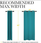 NICETOWN Room Darkening Curtains 45 inch Length 2 Panels, Thermal Insulated - Image 6