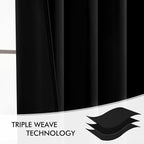 MIULEE Back Tab Blackout Curtains 84 Inch Length 2 Panels Set - Image 7