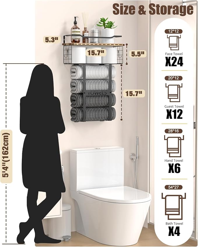 Towel Racks for Bathroom Wall Mounted - Image 6