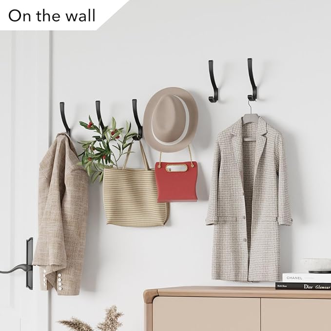 saffruff Wall Mount Coat Hooks, Heavy Duty Metal Hooks - Image 5