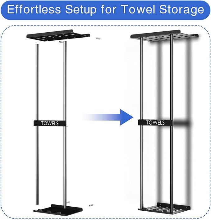 2-Tier Wall-Mounted Towel Rack - Image 8