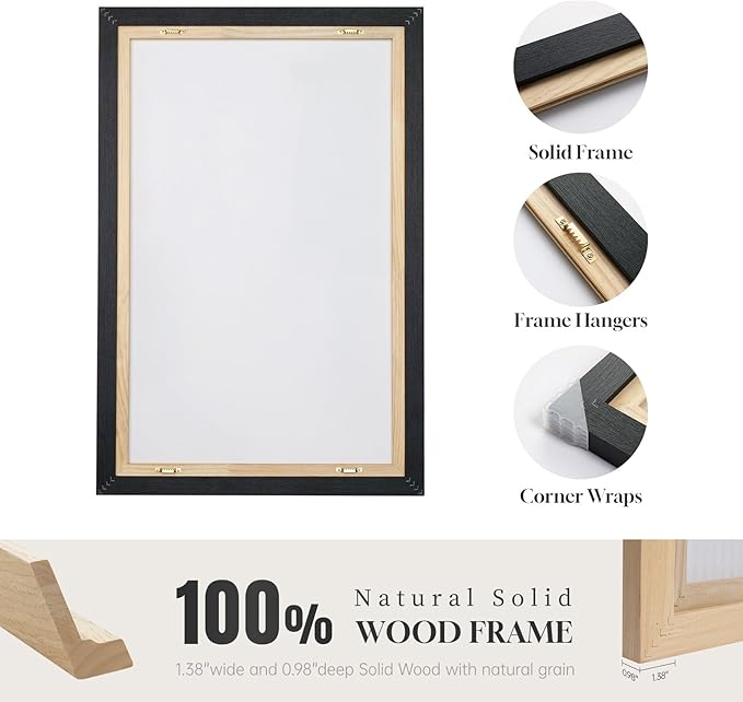 Large Framed Gold Abstract Geometric Wall Art - Image 6