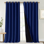 NICETOWN Total Shade Curtains and Draperies, Royal Blue, Package of 2, 62 by NICETOWN